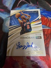 2019-20 Panini Immaculate Ink Auto 07 /10 Larry Johnson #II-LJN Auto