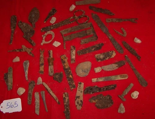 DUG CIVIL WAR RELICS BULLETS GUN WRENCHES CAMP ITEMS 5 POCKET KNIVES & Other