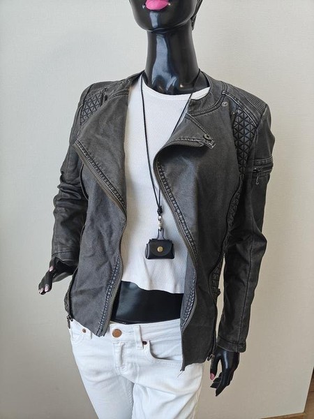 Women Lily White Jacket Grey Polyester S