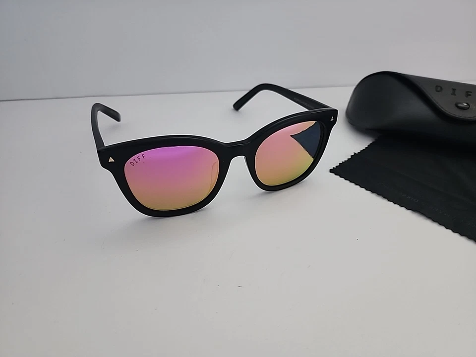 Gafas de sol polarizadas DIFF RYDER marco negro y lentes rosas Mb-pk34p Foto 2 de 4