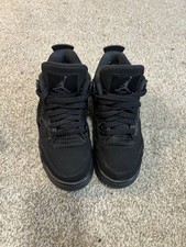 Air Jordan 4 Retro GS 'Black Cat' 2025 Grade School Sneaker Size 5.5 Y