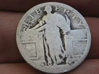 Dateless Silver Standing Liberty Quarter, Type 1 Variety Minted in 1916 and 1917