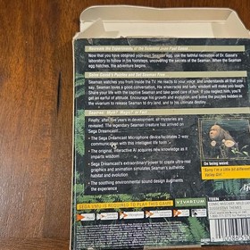 SEGA Seaman Dreamcast Box, Manual, and plastic for microphone ONLY 