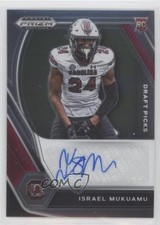 2021 Panini Prizm Draft Picks Draft Picks Auto Israel Mukuamu #DPA-ISM Auto 1p5
