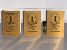 1 ONE MILLION parfum PACO RABANNE Men's PARFUM Spray Samples Vials, 3 x .05 oz.