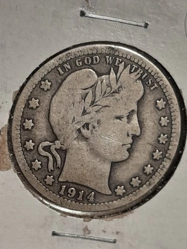 1914-P Barber Quarter, VG/F #2