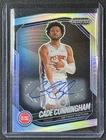 CADE CUNNINGHAM 2024-25 PANINI PRIZM BLACK #8 AUTO SILVER PISTONS A