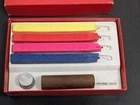 Vintage Hallmark Sealing Wax Kit. Handle and LADYBUG Stamp 4 Wax Sticks in Box