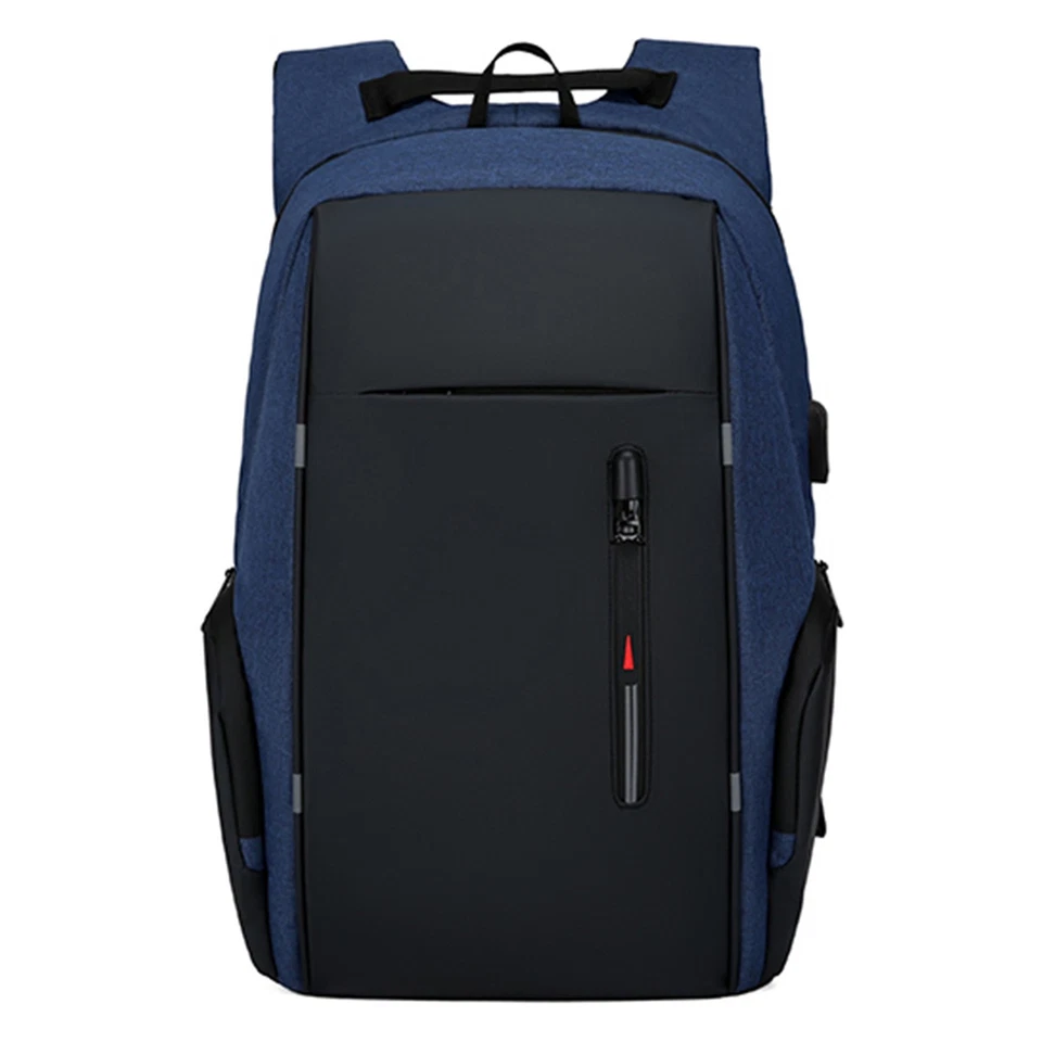 Blauer Laptop-Rucksack Für 17-Zoll-Laptops Mit USB-Anschluss Modischer I6C8 - Bild 4 von 4