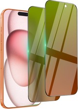 2PCS Privacy Screen Protector for iPhone 15 6.1 Inch Anti Spy Tempered Glass Fil