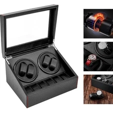 4+6 Automatic Rotation Watch Winder Box Storage Case Self Winding Display Box