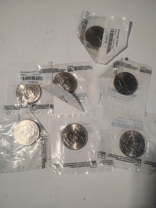 Kennedy Half Dollar 50C Uncirculated Lot Of 7 2002-2004 P & D Business Strike