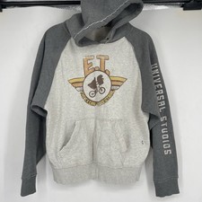 90s Universal Studios E.T. Extra Terrestrial Bike Fleece Hoodie Mens Small Bike