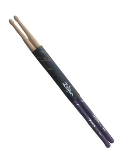 Zildjian 5A Purple DIP Drumsticks - Hickory - Minor Handle Marks