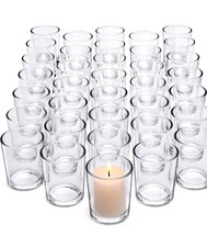 Letine Votive Tea Light Candle Holder Clear 36 Pcs Wedding Parties Holiday