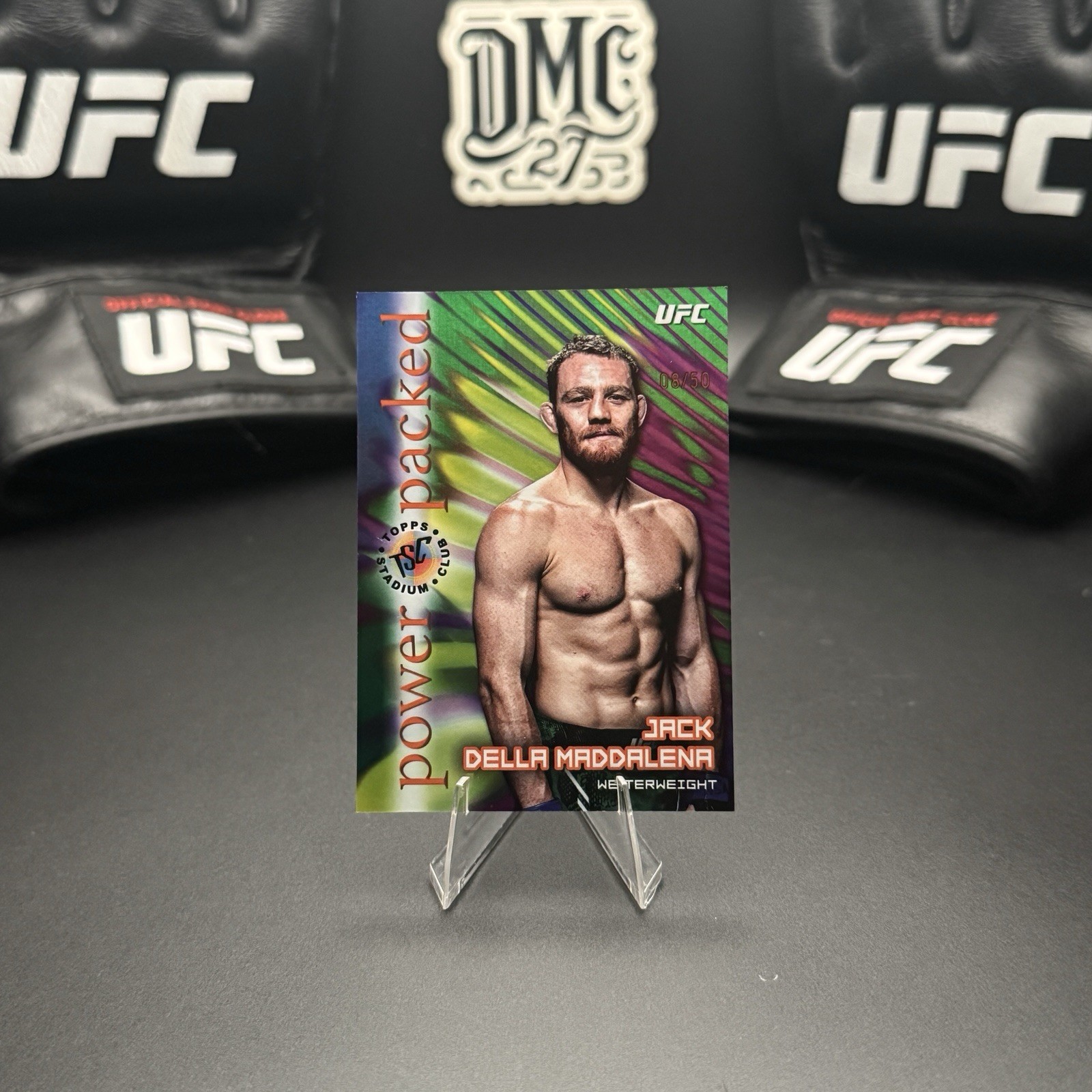 2025 Topps Stadium Club UFC Jack Della Maddalena Power Packed Purple /50 #PD-18