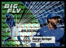George Springer Prizm #BF6 2021 Panini Mosaic Big Fly Green Toronto Blue Jays