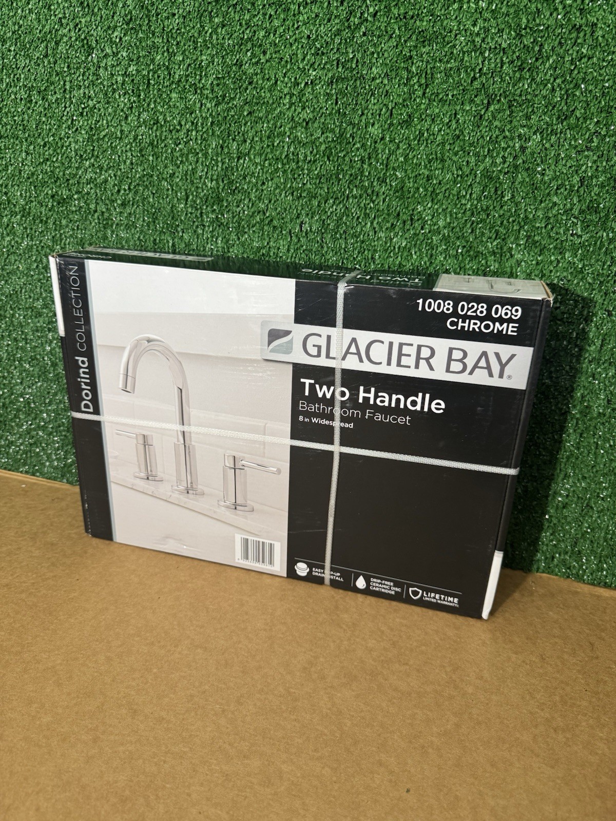 NEW Glacier Bay Dorind 8 in. Widespread Double-Handle High-Arc Bathroom Faucet