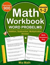 Word Problems Math Workbook For Grades 1 To 2 With Addition, Subtraction, Multip