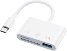 USB C Micro SD Card Reader Adapter for iPhone 17 Pro Max Air, 16, 16e, 16 Pro Ma