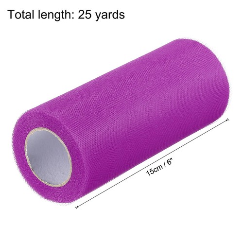 Rotoli di Tulle Bobine di Tessuto 6" 25 Iarde Viola Rosso per Avvolgere Matrimonio - Foto 2 di 5