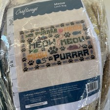 Vintage Craftways Herrschners Meow Latch Rug Kit 138711 New