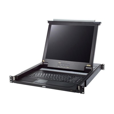 ATEN CL1000M Slideaway-Konsole mit 17 Zoll-Display, Rackmontage, DE-Layout (PS/2