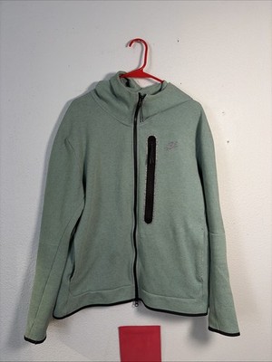 Nike Sportswear Tech Fleece Green Full Zip Hoodie Jacket Size Large DR9150-361