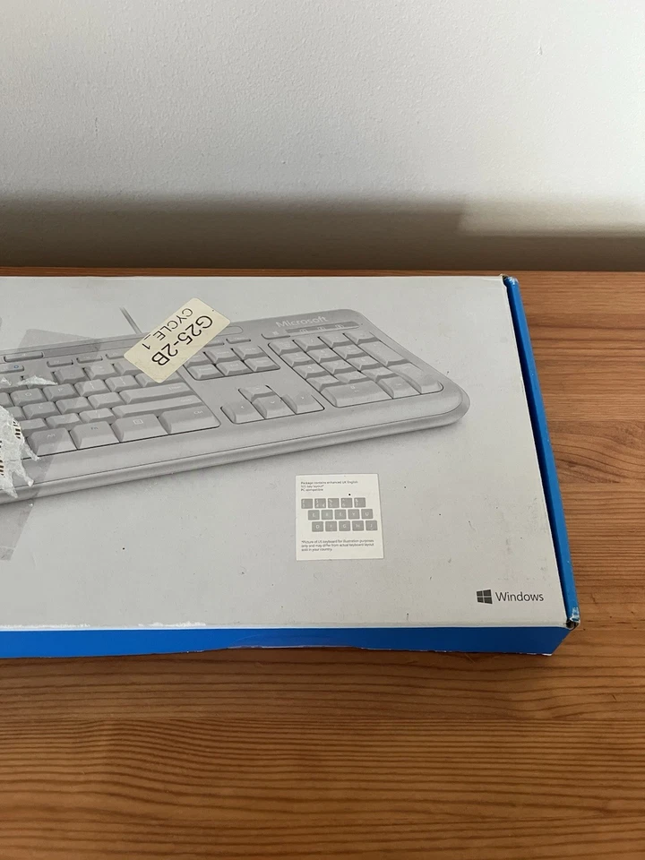 Microsoft Wired USB Keyboard 600 UK QWERTY Layout Spill Resistant White - Image 3 of 4
