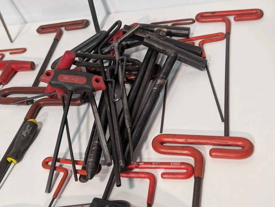 Lot 100+ Eklind Allen AMF T-Handle Hex Key Wrenches assorted SAE/Metric - Image 2 of 4