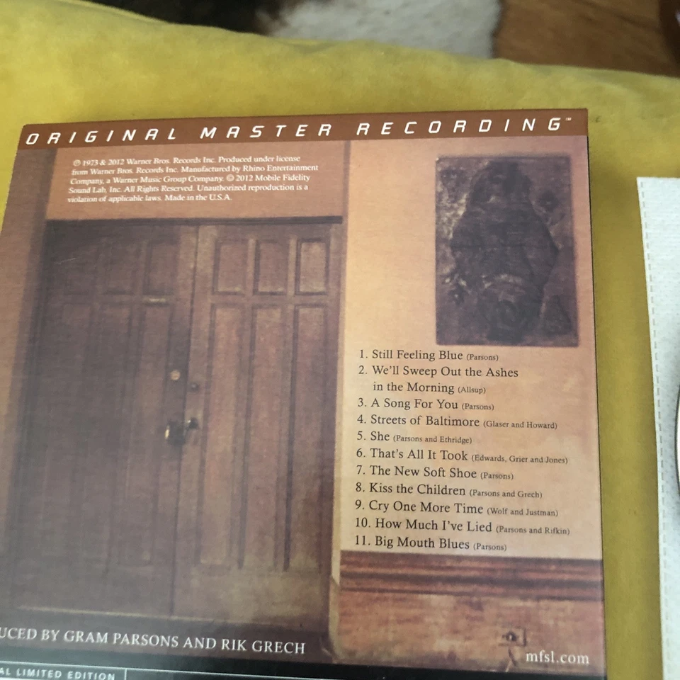 Gram Parsons - GP MFSL SACD (Hybrid, Stereo Super Audio) Mint Foto 3 de 3