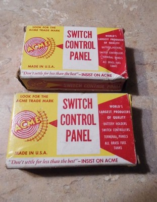 2- ACME #498 Switch Control Panel Vintage. New Old Stock