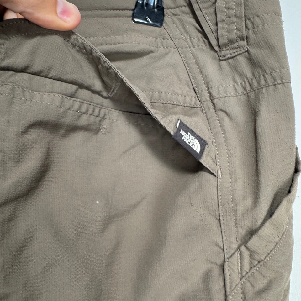 Pantalones de aventura The North Face para mujer talla 10 marrón nailon bolsillos con cremallera enrollables Foto 4 de 4