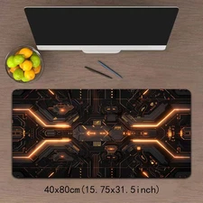 40*90cm Large Cyberpunk Gaming Desk Mat & Mouse Pad - Extended Computer Table Ma