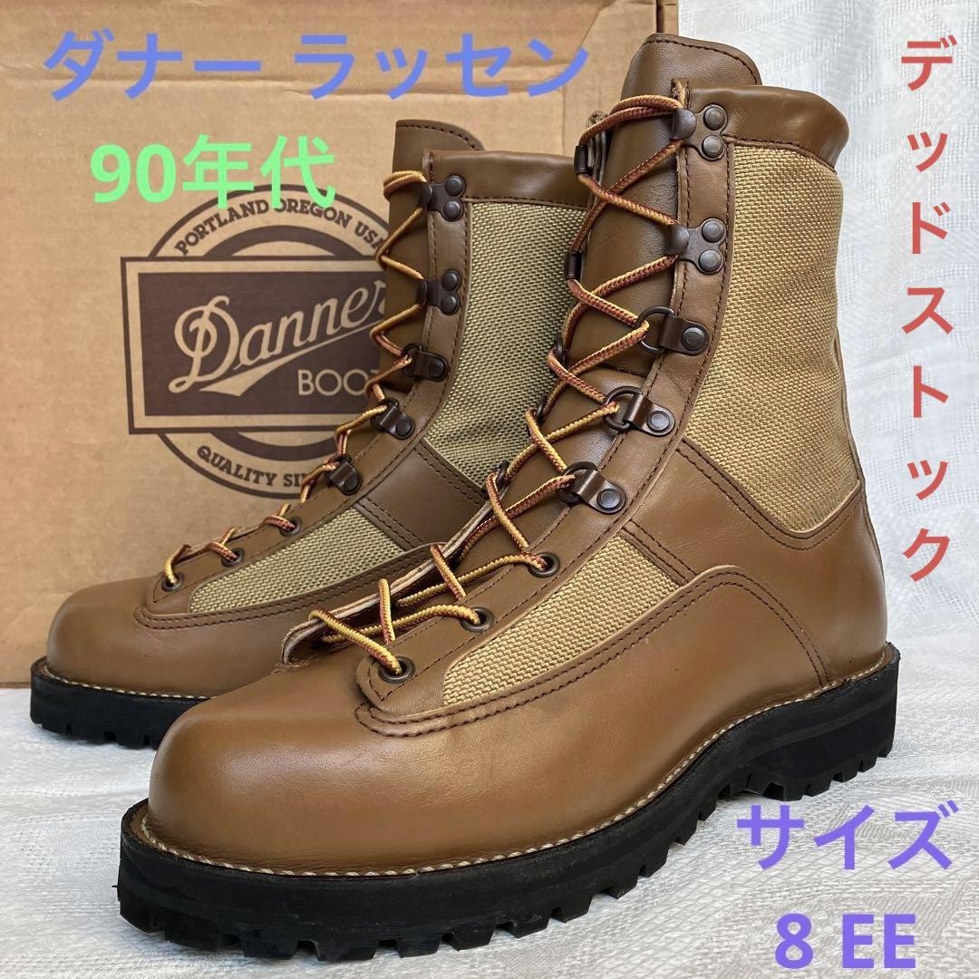 Danner Lassen 8-Inch Black Work Boots Made in USA Pre-Owned with Embroidered Wrap Tag  