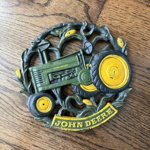 John Deere Cast Iron Tractor Trivet Hot Plate Farm Kitchen Decor Sunbelt