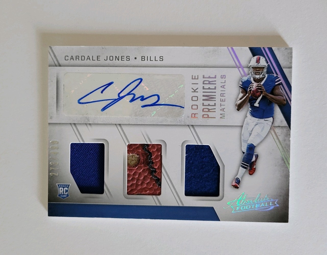2016 Absolute - Rookie Premiere Materials Auto Cardale Jones /499 (AU, MEM, RC)