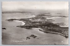 St Martins Aerial View Isles of Scilly Vintage RPPC 1959 James Gibson