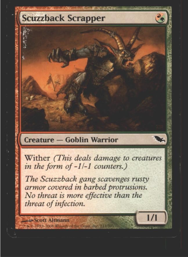 Scuzzback Scrapper 217 Common Shadowmoor Magic: The Gathering Lightly Played