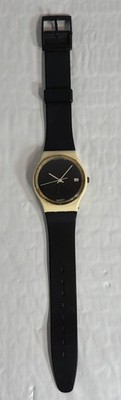 Vintage Big Eclipse GW400 Swatch Watch 80's Black & White
