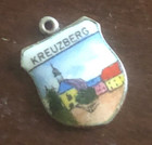 Vintage KREUZBERG 800 Silver Enamel SHIELD Charm ESJ — photo 3
