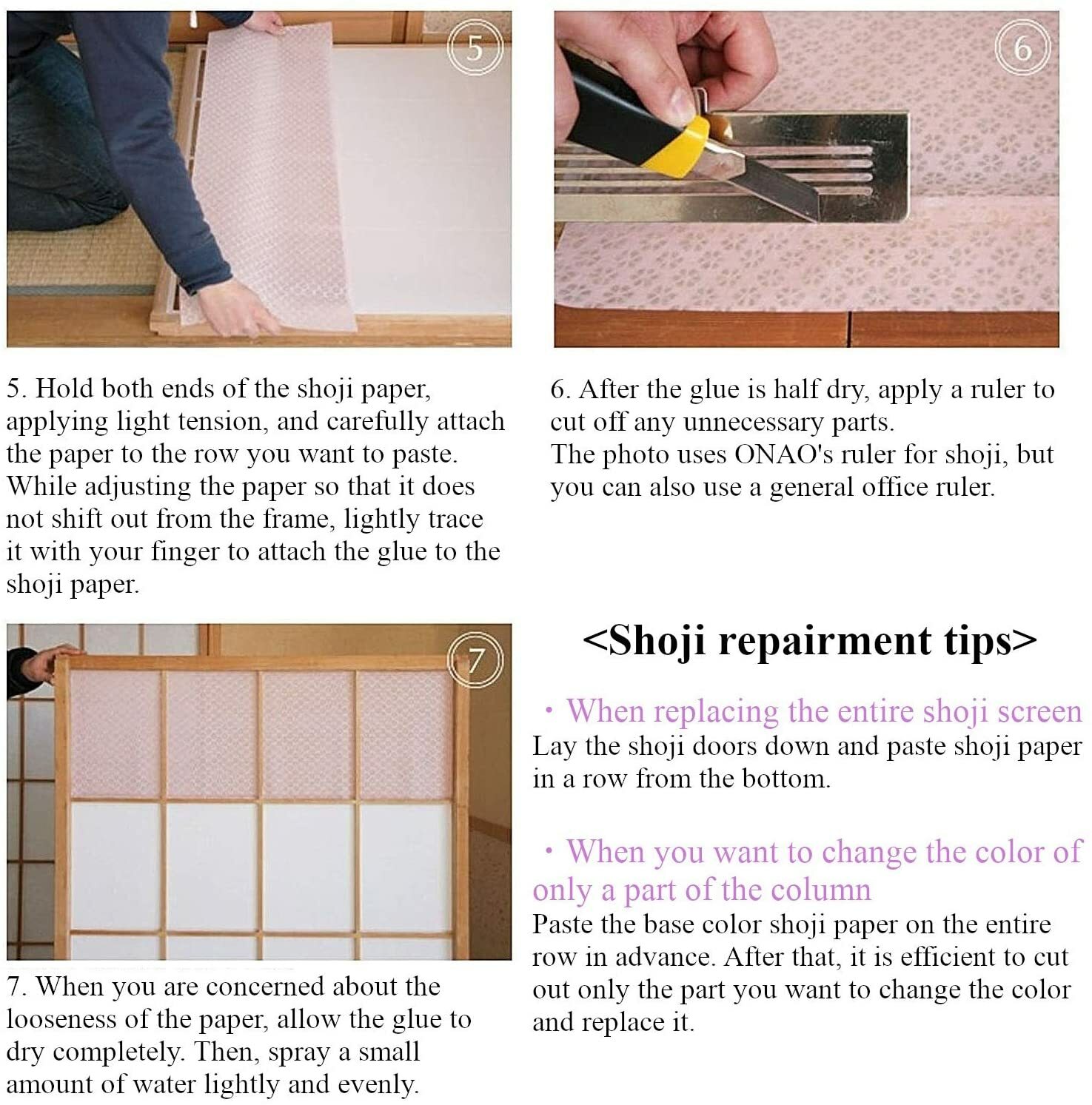 ONAO Shoji Paper Roll (11 x 118 Inch), Shoji Screen Replacement Paper