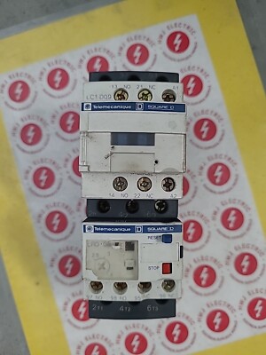 TELEMECANIQUE SQUARE D LC1 D09 CONTACTOR WITH LRD 08 OVERLOAD RELAY