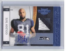 2010 Plates & Patches #15 Golden Tate Rookie Blitz Prime Patch Auto #03/25