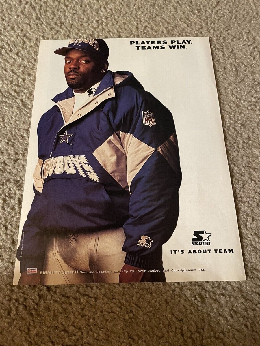 Vintage EMMITT SMITH STARTER DALLAS COWBOYS STARTER PULLOVER
