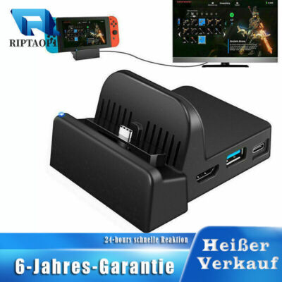 Docking Station TV Dock Ladestation Switch OLED 4K HDMI Adapter USB Type-C Port