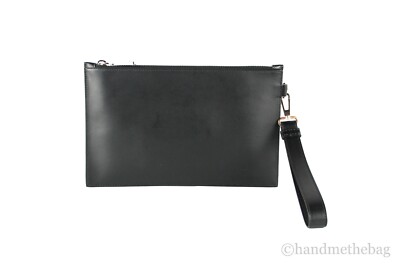 Authentic Versace Small Leather Embroidered Heart Logo Pouch 