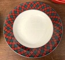 Charles Roberts Tartan 9-1/2" Rimmed Soup Bowl