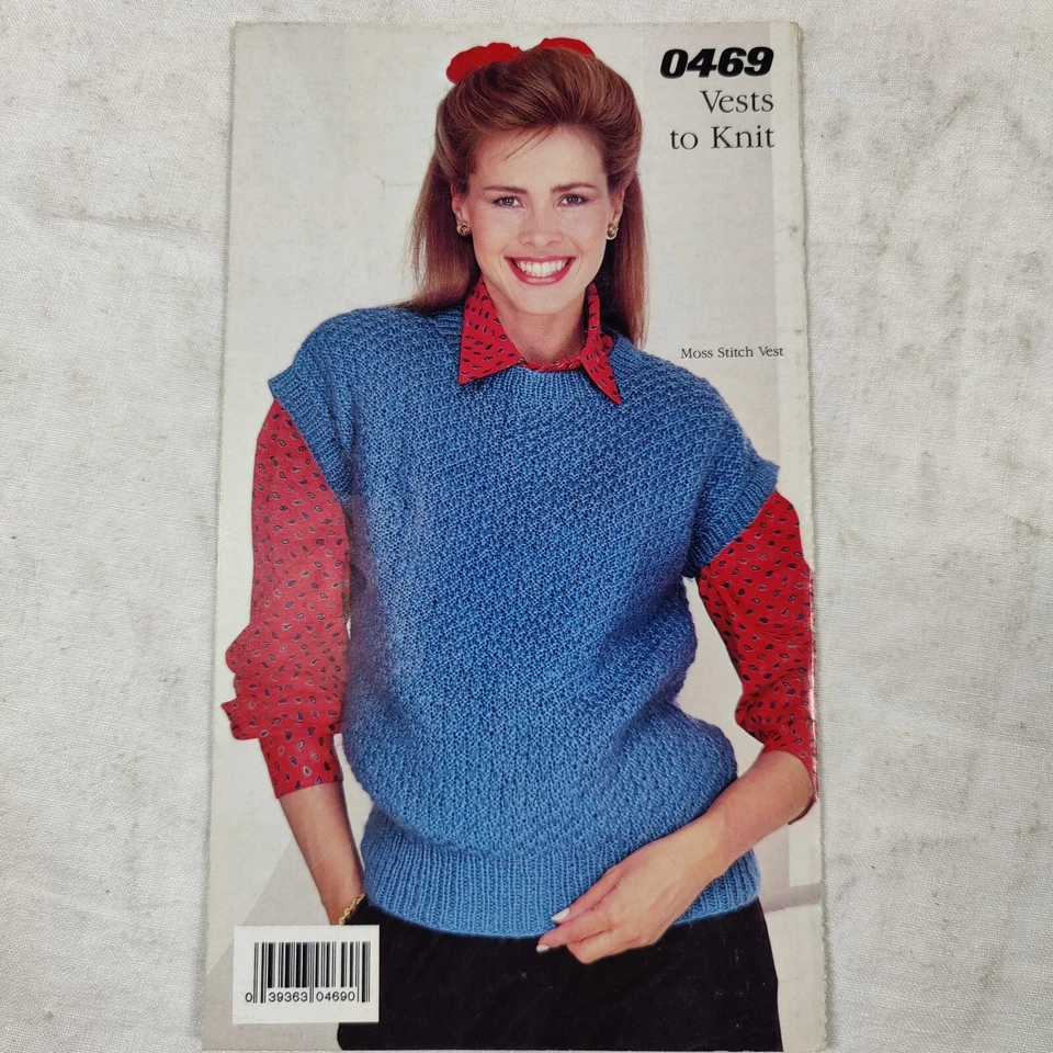 Simplicity Vintage 1987 Vests to Knit Yarn Knitting With Style Pattern Book 0469 - Image 2 of 4