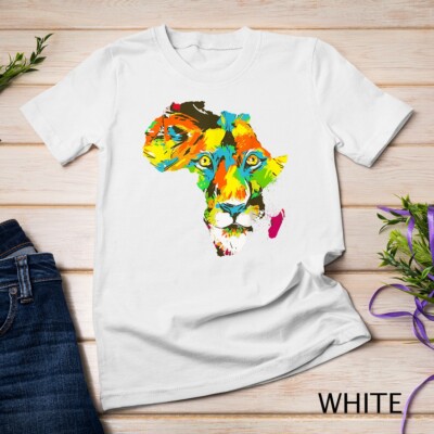 Roar Africa Map Lion Face Reggae Rasta Gift Design T-Shirt Unisex T-shirt